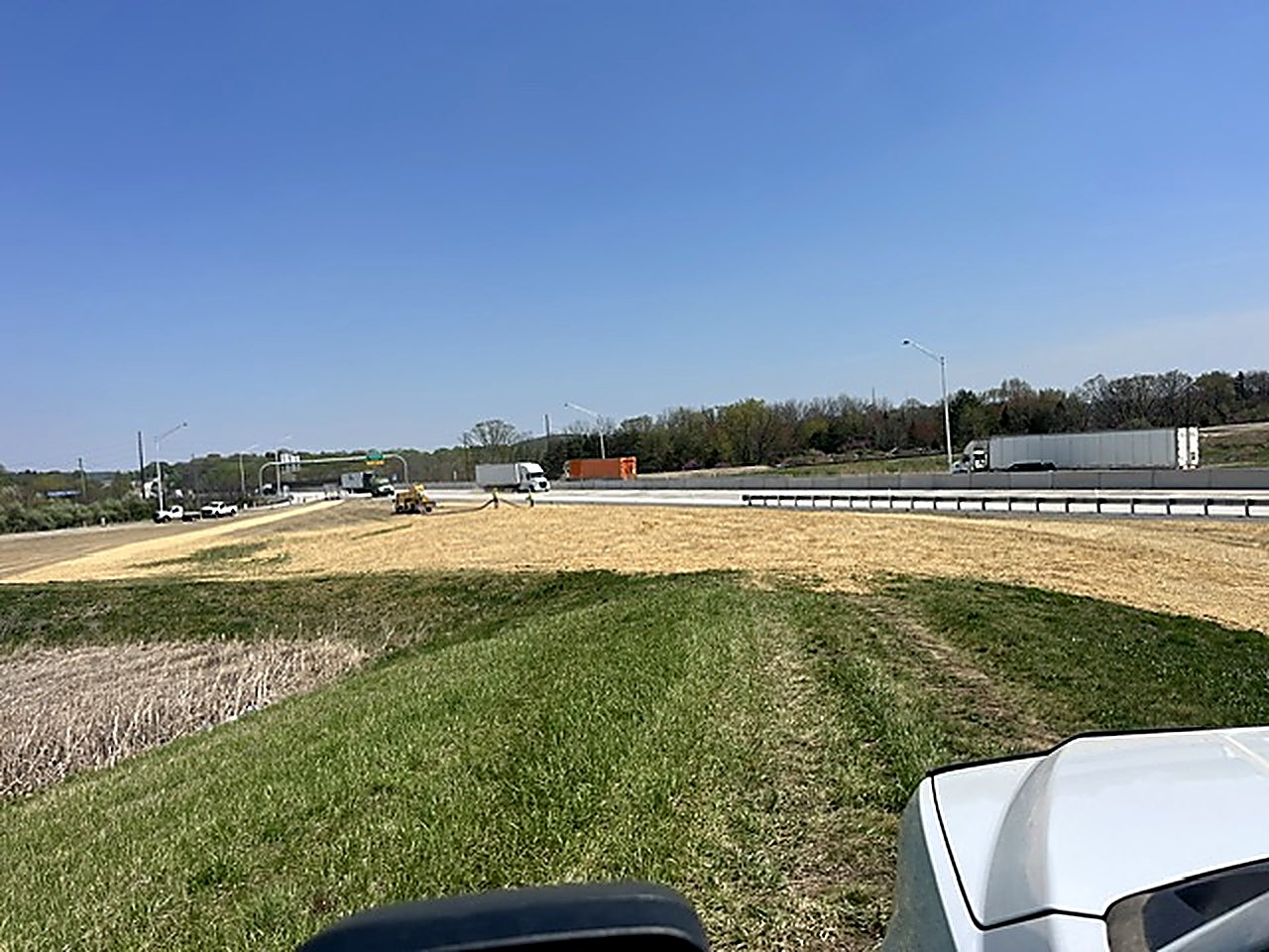 Erosion control: a seeded basin