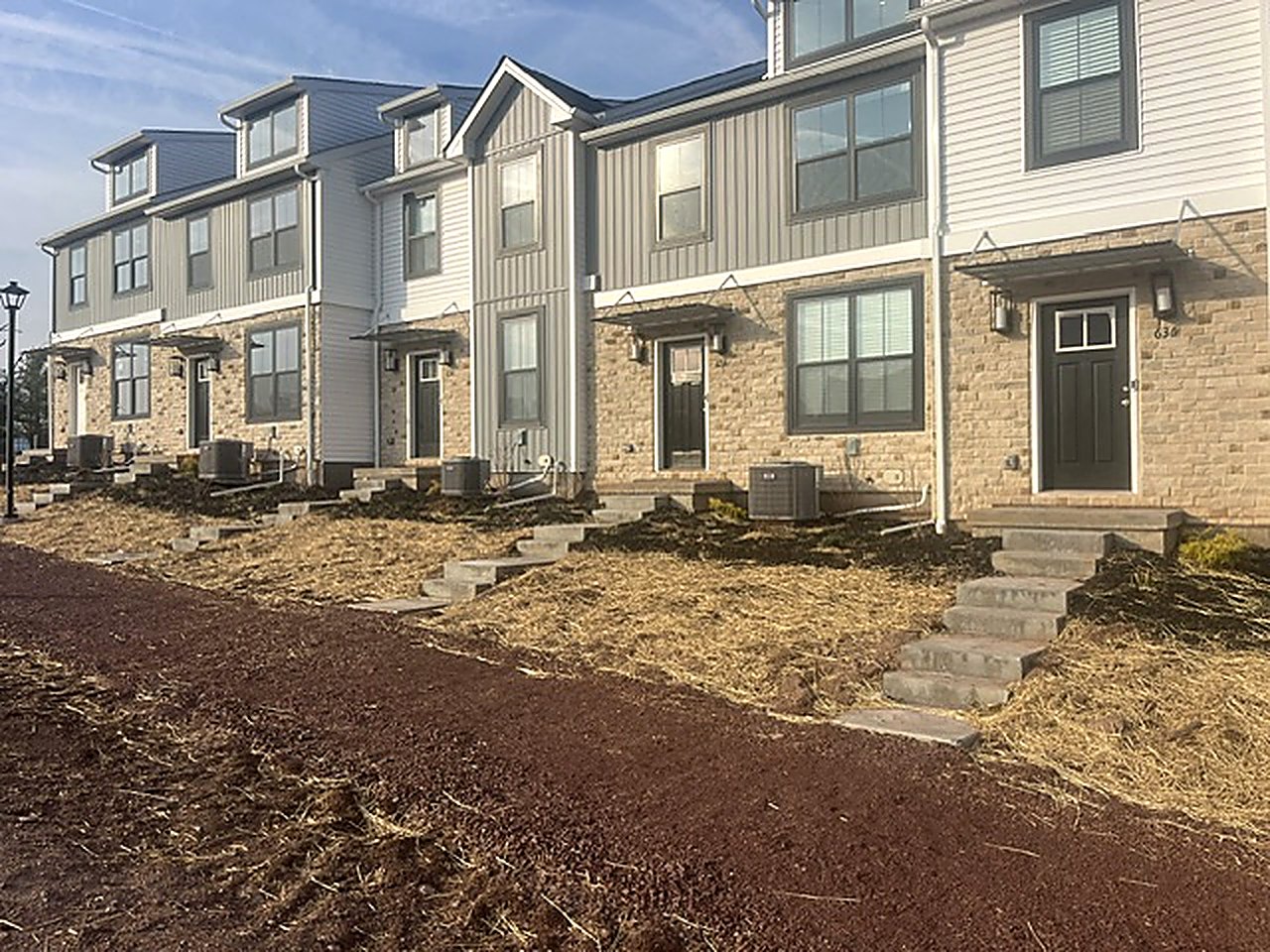 Landscaping: new beds at a townhouse community